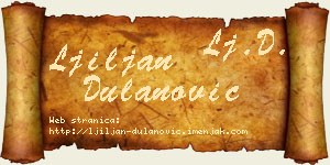 Ljiljan Dulanović vizit kartica